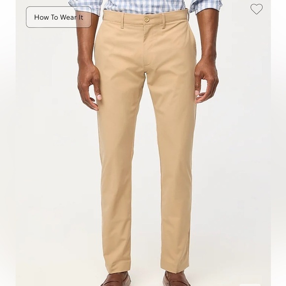 J crew dark khaki Slim-fit tech pant